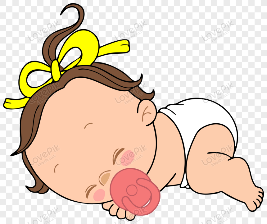  cute baby girl vector illustration, editable, cute vector, cute png transparent image