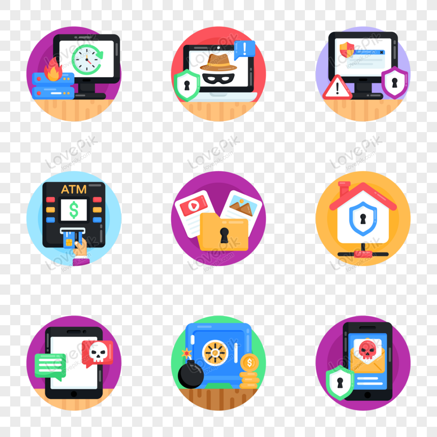 Data Safety Flat Rounded Icons Vector, Vector Icon, Locker, Icon PNG ...