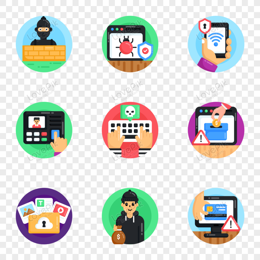 Ui Ux Flat Rounded Icons Vector, Icon, Editable, Robber Free Png And 