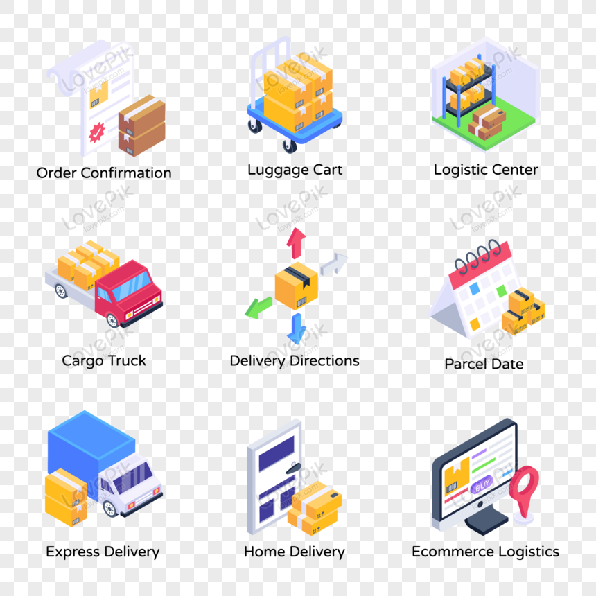 Express Delivery Symbol Isometric Icon, Vectors
