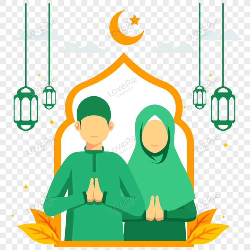 Happy The Month Of Ramadan Illustration png free download, happy transparent image, people download image png, ramadan hd png image