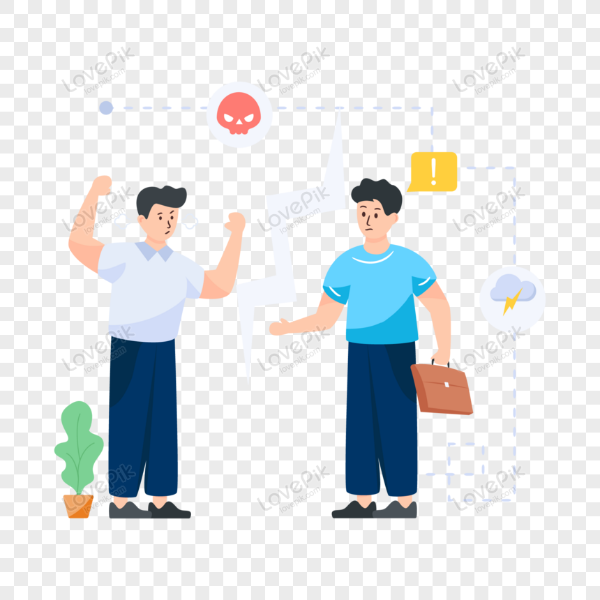 Quarrel In Flat Illustration Vector PNG Picture And Clipart Image For Free  Download - Lovepik | 450070375