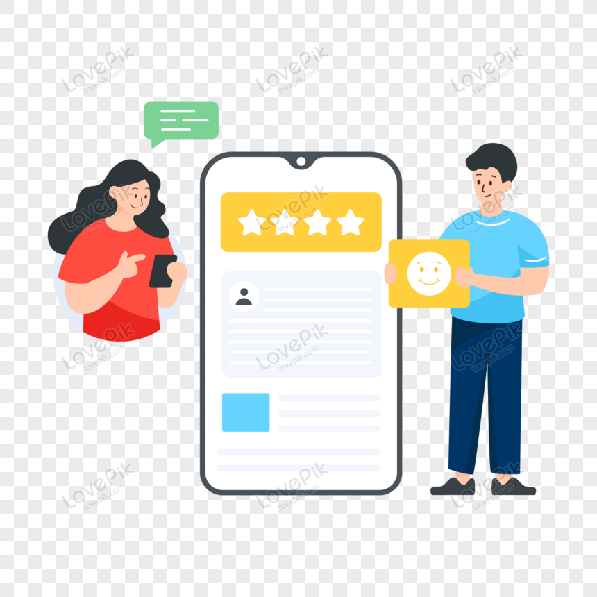 a customer reviews illustration vector, review background, media, stars png transparent image