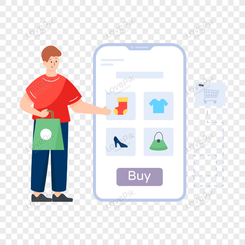 An Ecommerce App In Flat Illustration Vector, Editable, Smart Otp, Apps ...