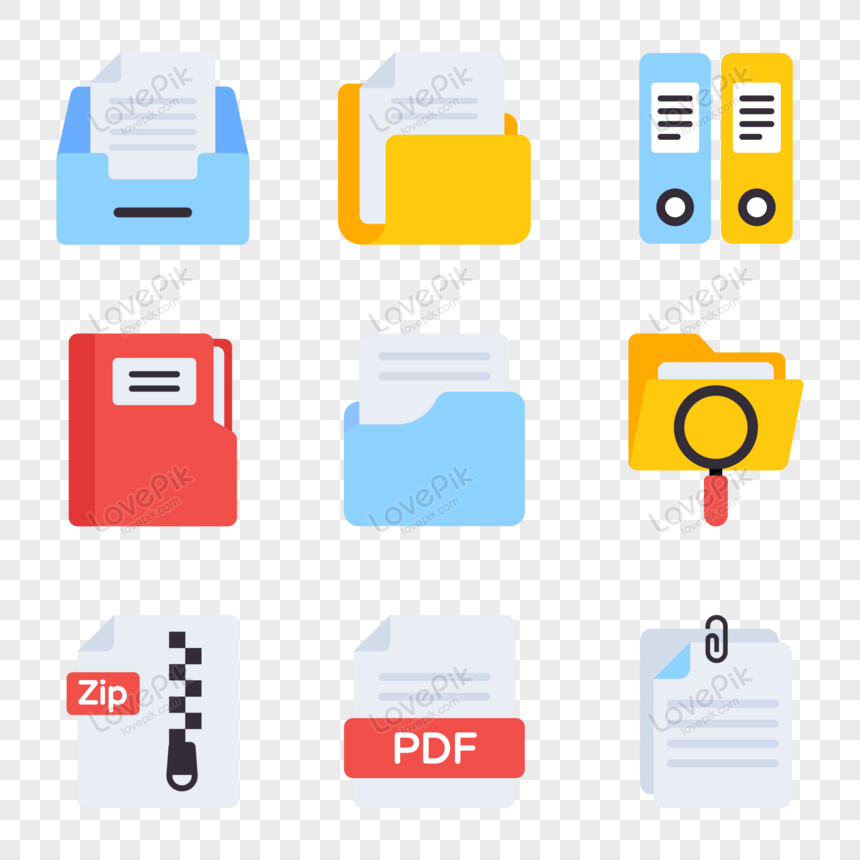 flat pdf icon png
