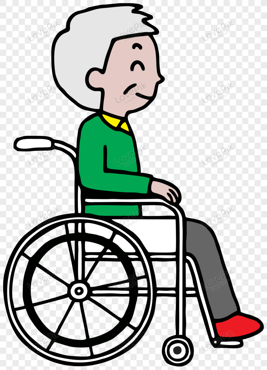 Old Man Wearing Wheelchair Vector Illustration PNG Picture And Clipart  Image For Free Download - Lovepik | 450070835