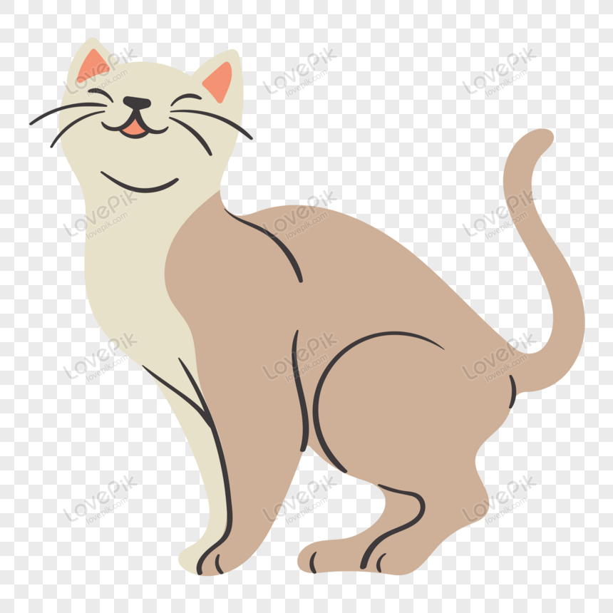 Cartoon Smile Cat Vector Illustration Free PNG And Clipart Image For Free  Download - Lovepik | 450071489