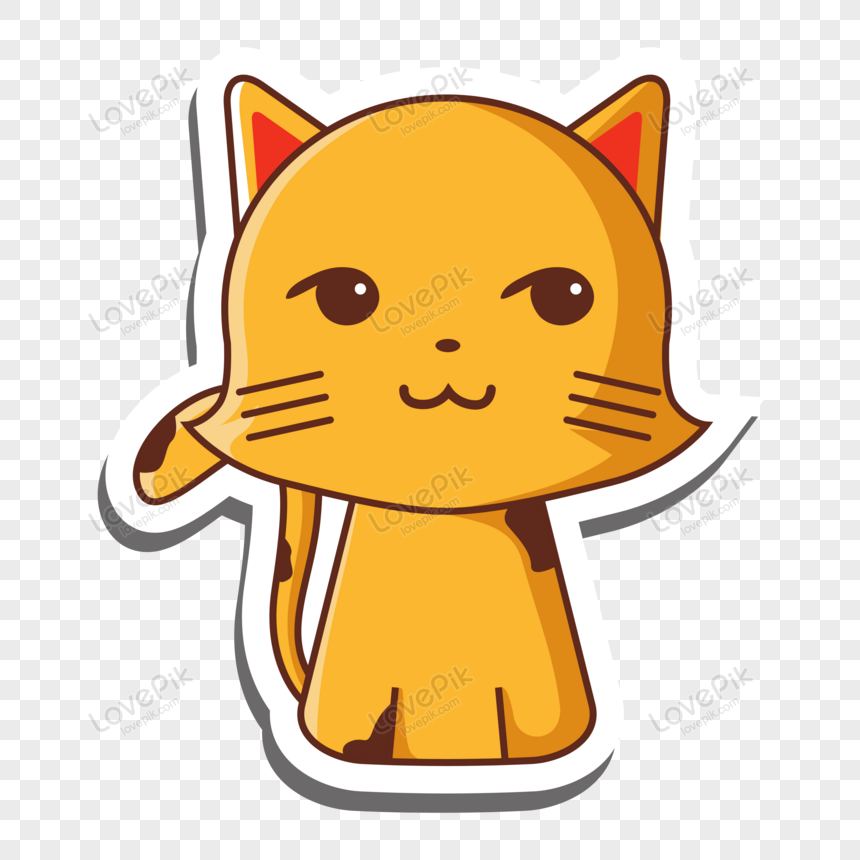 Desenho Animado Desenhado à Mão Para Um Gato Amarelo PNG , Clipart De Gato,  Branco, Garra Imagem PNG e PSD Para Download Gratuito