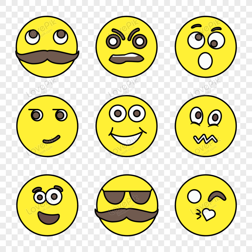 Emoticon Pack Cartoon Hand-painted Naughty Face Free PNG And Clipart Image  For Free Download - Lovepik