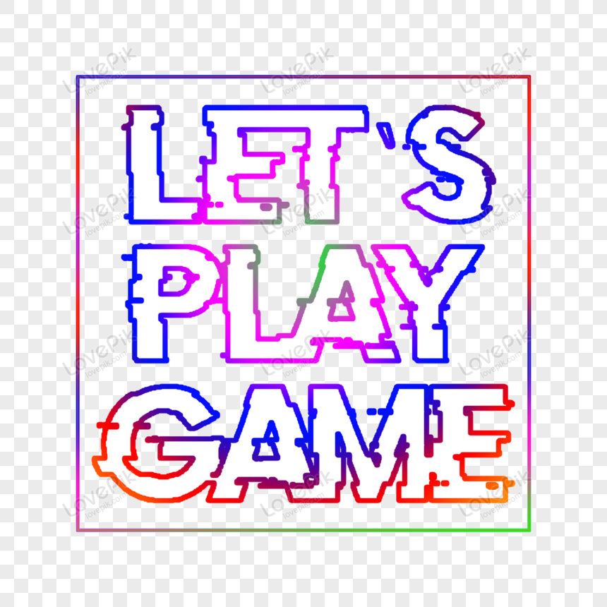 Play Video Games Clipart Transparent Background, Play Game Font