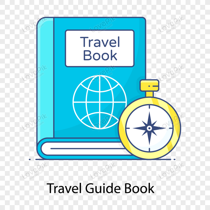 travel guide book flat outline concept icon , book, icon, instruction png transparent image