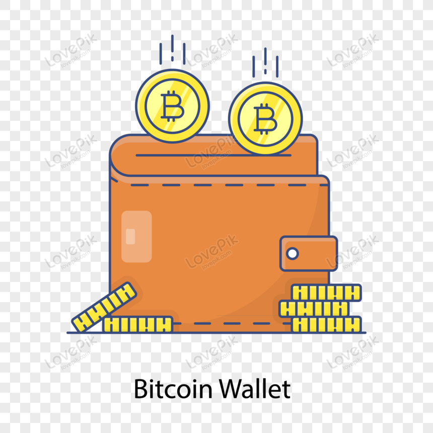 กระเป๋าสตางค์ Bitcoin แบนปีกตัวเต็มไปด้วยสกุลเงิน Png สำหรับการดาวน์โหลดฟรี  - Lovepik