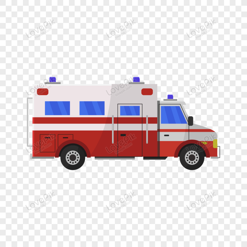 Ambulance Illustrated In Vector PNG Transparent Background And Clipart ...