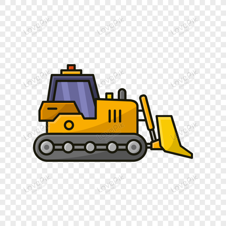 Bulldozer Illustrated In Vector PNG Hd Transparent Image And Clipart Image  For Free Download - Lovepik | 450075824