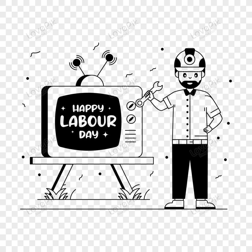 A Modern Illustration Design Of Labour Day Broadcast PNG Image Free ...