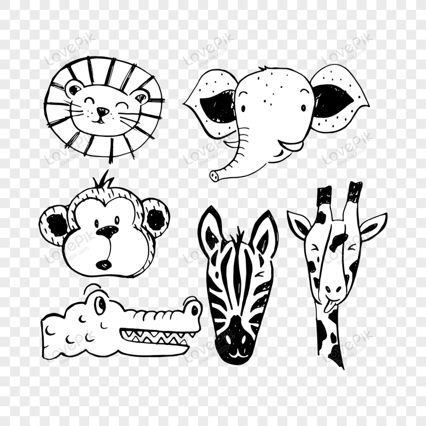 Dibujos Animados Animal Cara Vector Transparente Elenment PNG Imágenes  Gratis - Lovepik