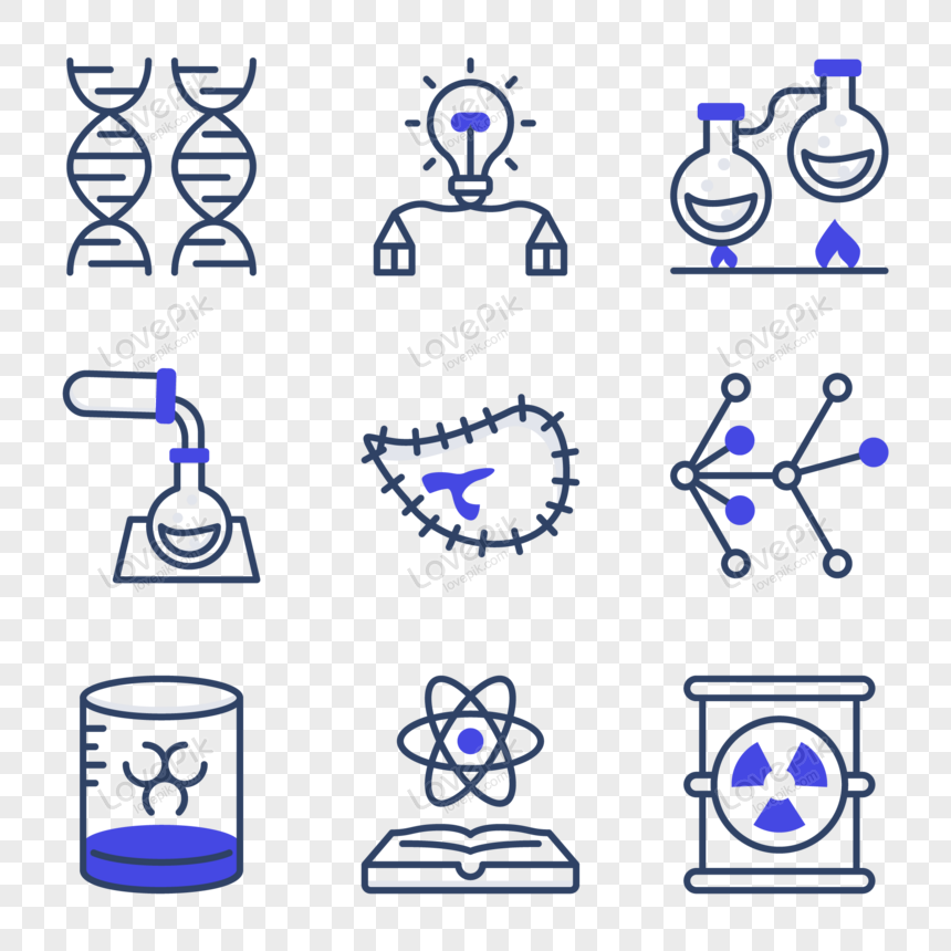 science lab tools clipart icons