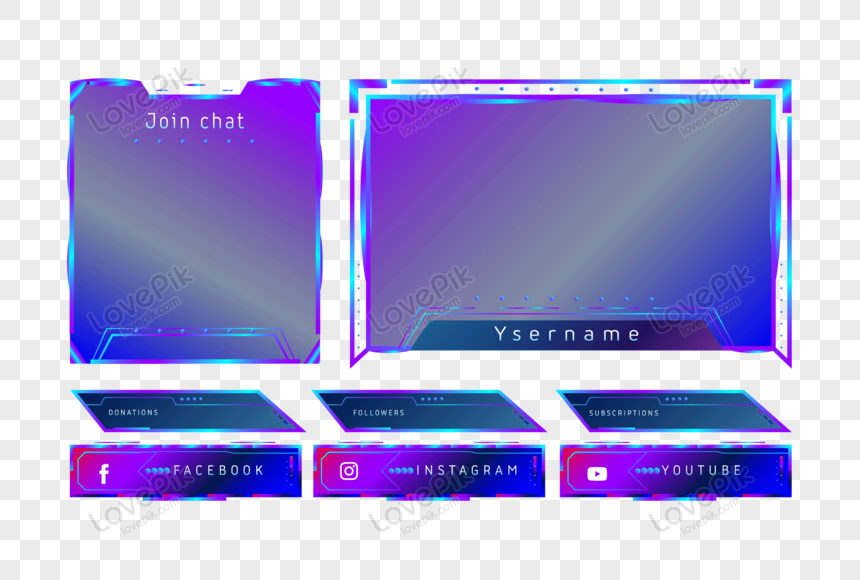 Tv Frame Clipart PNG Images, Overlay Colorfull Frame For Twitch Tv, Stream,  Twitch, Graphic PNG Image For Free Download