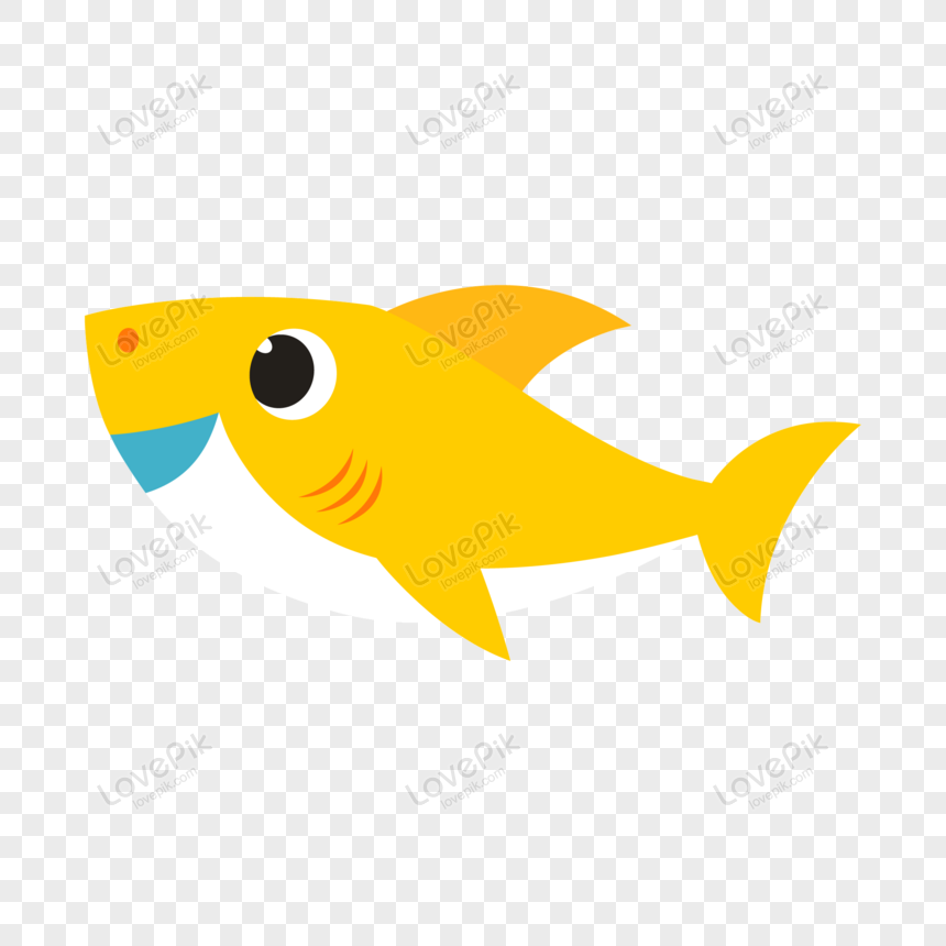 Yellow Cartoon Shark Vector PNG Transparent Background And Clipart Image  For Free Download - Lovepik | 450084280