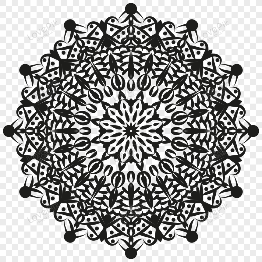 Black Mandala For Design PNG Transparent And Clipart Image For Free ...