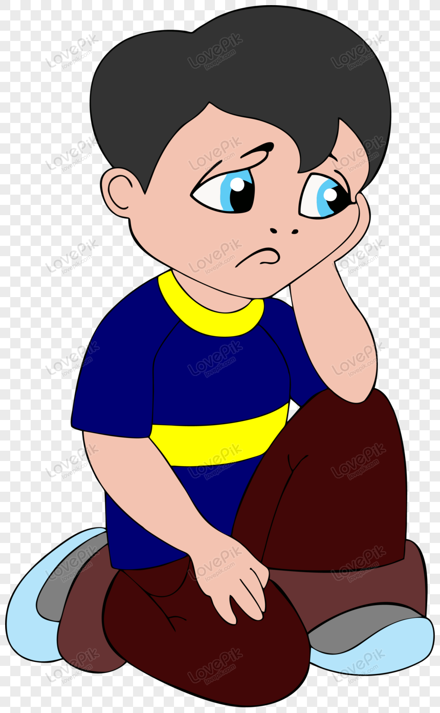 Sad Boy Vector PNG Transparent And Clipart Image For Free Download -  Lovepik | 450086116