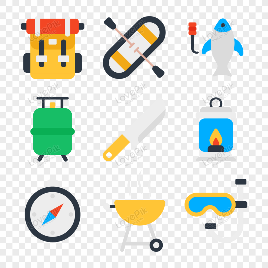 Pack of Travel and Tour Flat Icons, icon, computer password, microchip png free download