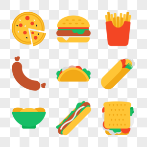 Fast Food Snack Icon PNG Image And Clipart Image For Free Download -  Lovepik | 401357238