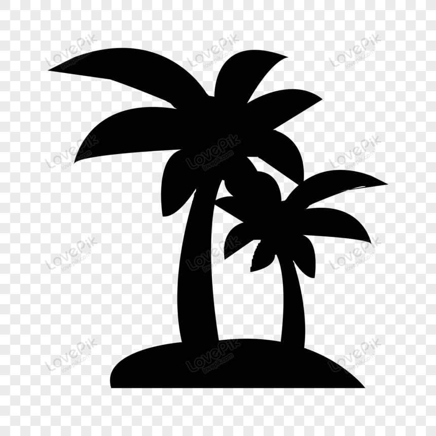 Palm Tree Vector, Tree, Paradise, Sand PNG White Transparent And ...