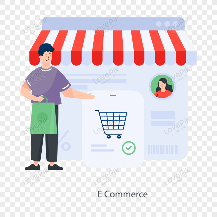 Ecommerce Flat Illustration, Ecommerce Flat, Flat, Outlet PNG ...