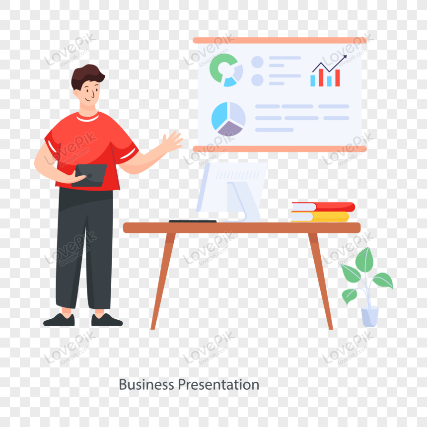 business presentation flat illustration , retention rate, flat, analytics png picture