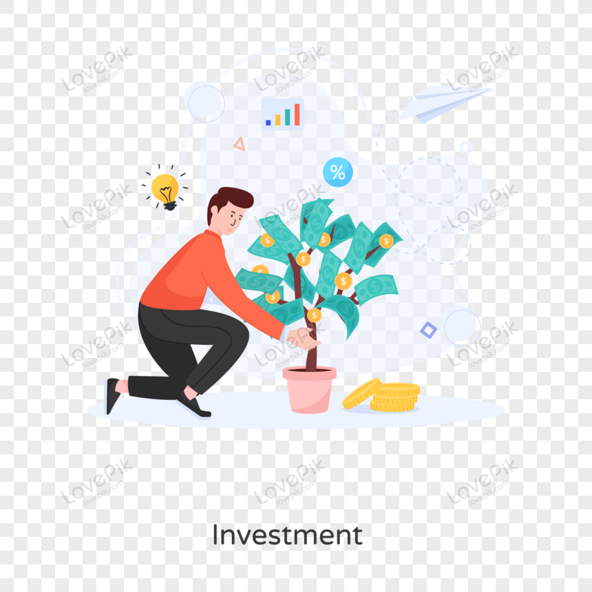 рисунок растений в долларах при росте инвестиций в современное  проектирование изображение_Фото номер 450092821_EPS Формат  изображения_ru.lovepik.com