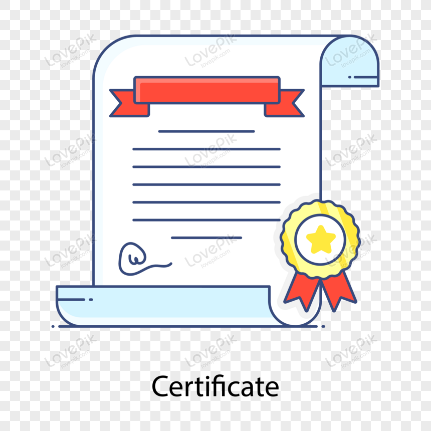 Certificate Flat Outline Icon Achievement PNG Transparent Background And  Clipart Image For Free Download - Lovepik | 450095040