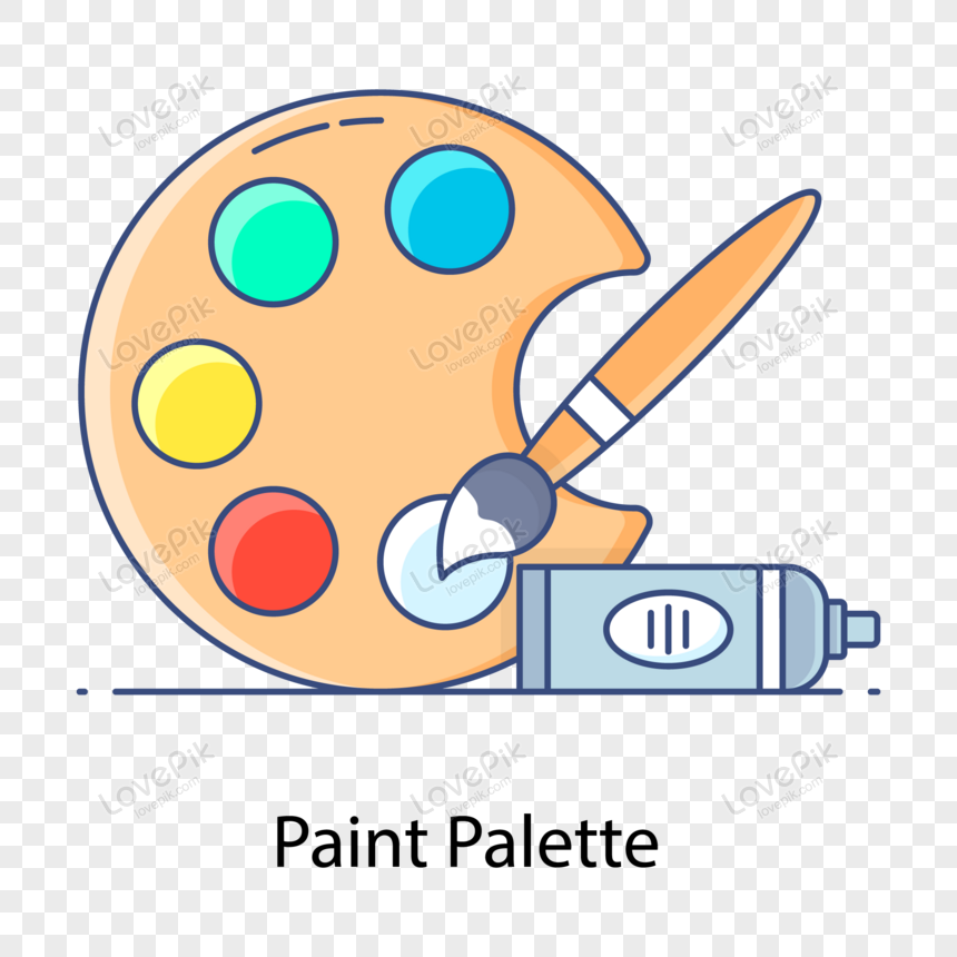 Brush, colour, drawing, paint, plate, sketch, tool icon - Download on