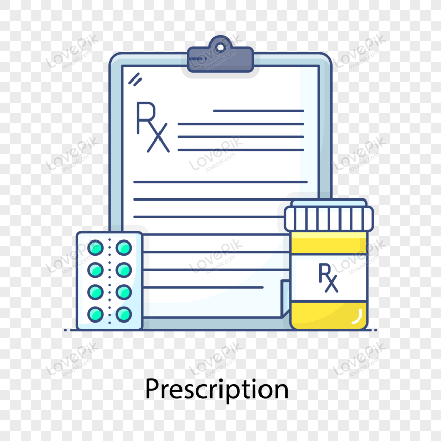 Medicamentos Recetados En Vectores De Contorno Plano PNG Imágenes Gratis -  Lovepik