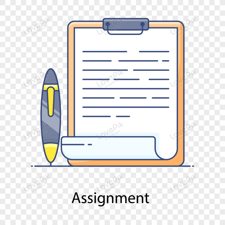 An icon design of assignment in flat outline , Homework,  assignment,  thesis png image