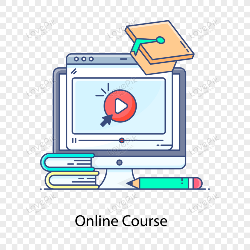 Online course icon in editable flat outline style, edit icon, book, icon png picture