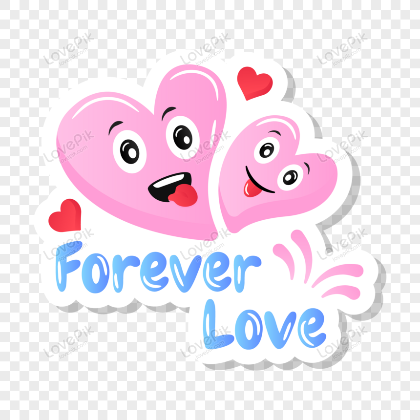 Cute Love Stickers Free Vector Download - Frebers