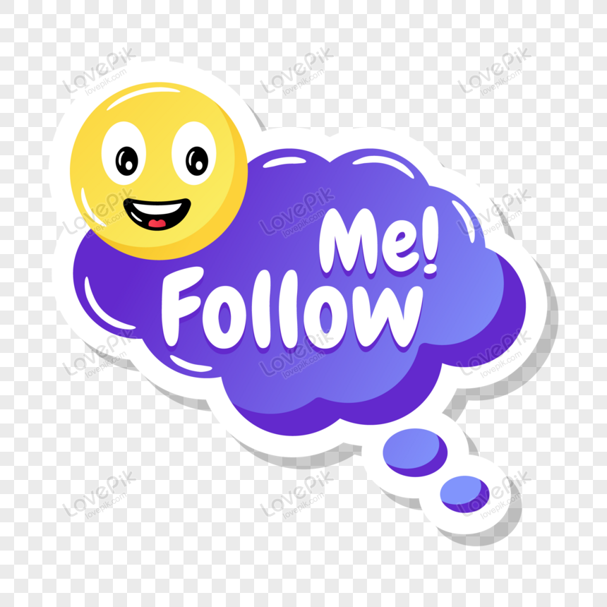 Follow Me PNG Images With Transparent Background