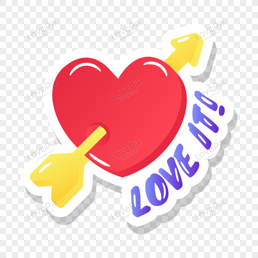 Arrow In Heart Sticker Of Hit Heart Png Picture And Clipart Image For Free  Download - Lovepik | 450095935