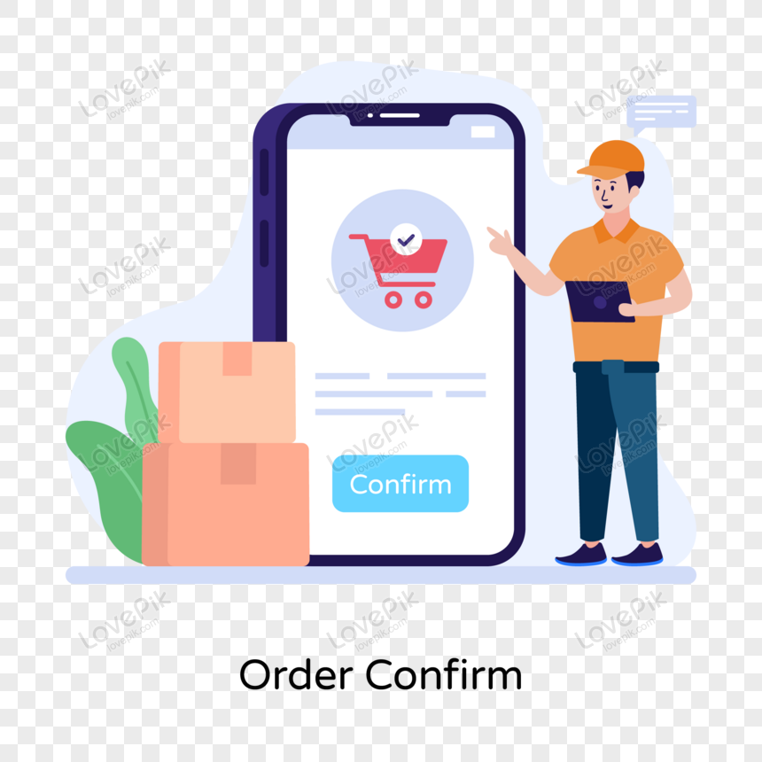 Confirm order. Order confirmed illustration.
