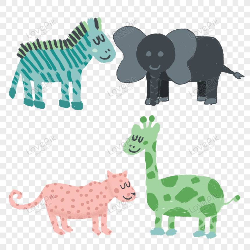 Hand drawing africa animal set for nursery room decoration, zebra, kids nursery, room decorations png free download