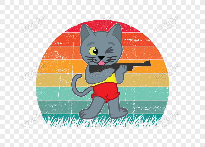 101 mẫu meme mèo cầm súng siêu ngầu, bá đạo, hài hước, tải miễn phí