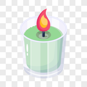 ảnh Biểu tượng ngọn nến thủy tinh ngọn lửa isometric PNG