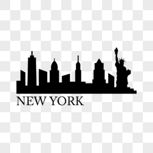 New York Skyline Silhouette PNG Images With Transparent Background ...