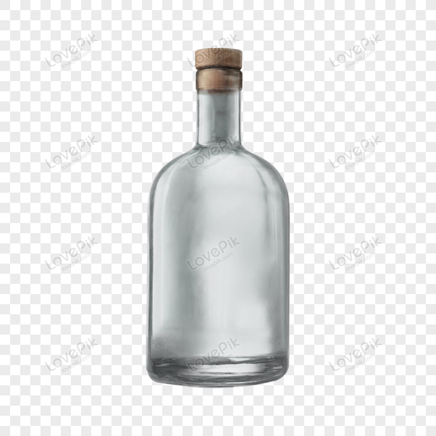 clear glass bottle, Glass bottle, Glass Bottle transparent background PNG  clipart