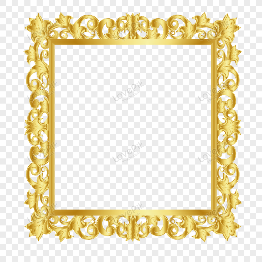square gold frame border