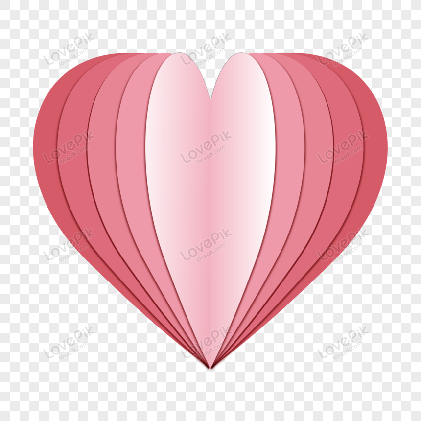 Paper Heart PNG Transparent Images Free Download