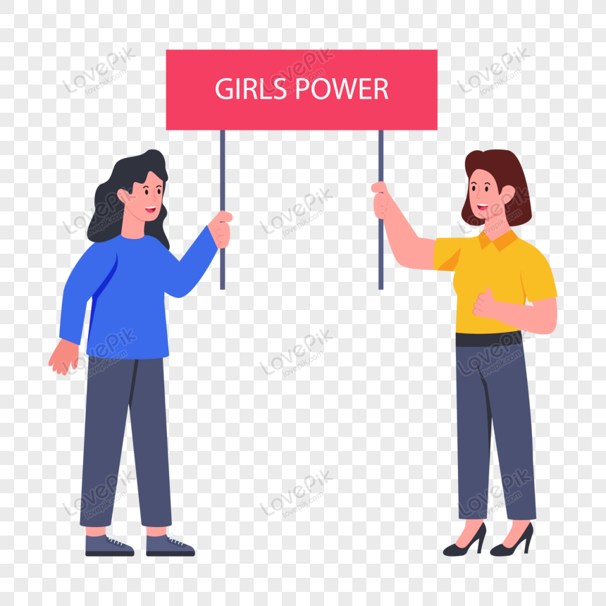 Girl power design - woman punching 8513577 PNG