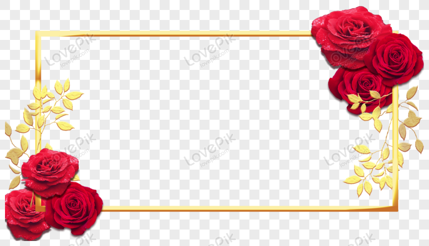 rose flower border frame