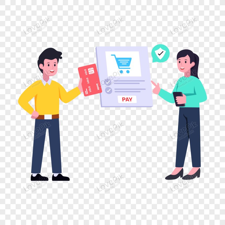 Person Doing Card Shopping, Characters, Trolley, Shopping Cards PNG ...